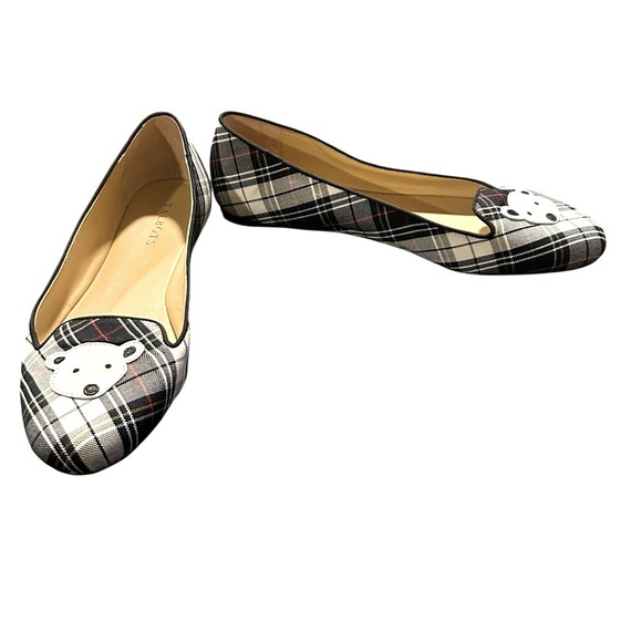 Talbots Georgina Tartan Plaid Flats with Polar Bear Accent – Size 9 M - Picture 2 of 6